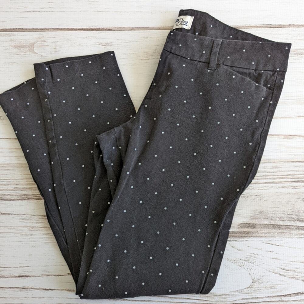Old Navy Diva Black with White Polkadot Cropped Pants Sz 6 Regular